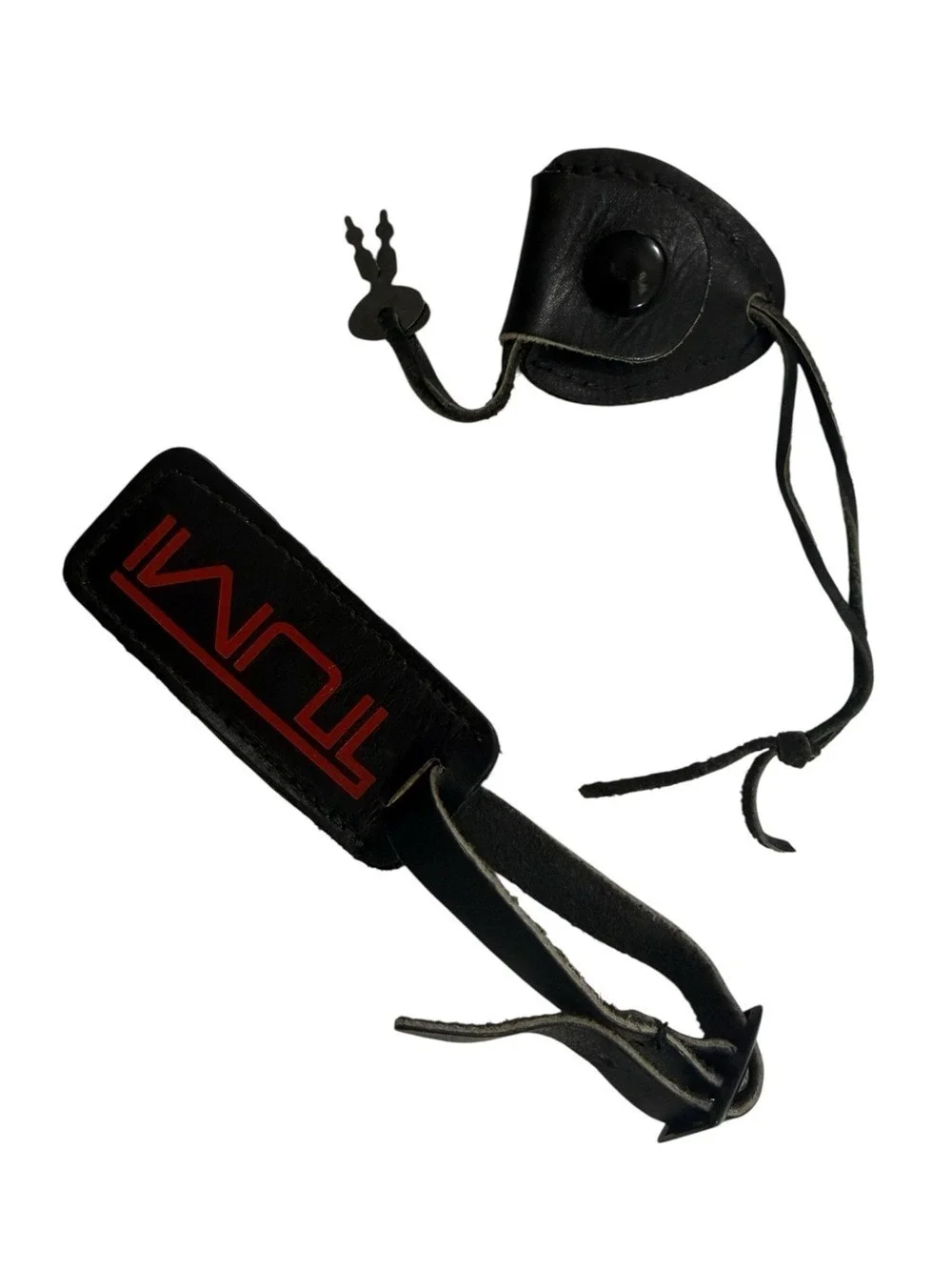TUMI Luggage Tag + Lock Set Travel Accessories Black Leather Keys